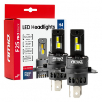 [LED Headlights Series F25 PRO BLACK FULL CANBUS H4 H19 70W 12V 24V AMIO-04719]