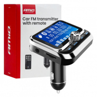 [Car FM transmitter with remote 2×USB-A 12V 24VAMIO-04657]