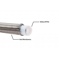 [Palivová hadica AN8 11mm PTFE teflón s nerezovým opletením]
