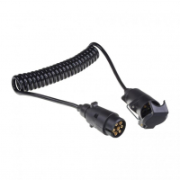 [Prodlužovací kabel 2,3 m spirálový, 1x zástrčka, 1x zásuvka 7pin 12V]