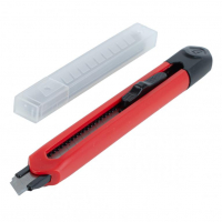 [ABS Utility Knife and blades set 80x9x0,4mm 1+5 AMIO-04818]