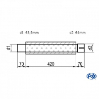 [Univerzálny okrúhly nerezový tlmič s výstupnou rúrou - Obvod 314mm - UNI-31442063s]