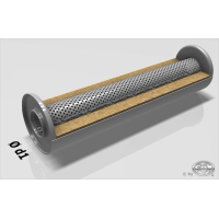 [Univerzálny okrúhly nerezový tlmič bez výstupnej rúry - Obvod 556mm - UNI-55642050o]