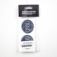 [Nálepka Na Disky 4Ks Logo - Audi Silver 55Mm]
