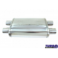 [Centrálny tlmič výfuku TurboWorks LT-04 Dual (3") Dual (3") X-Pipe]