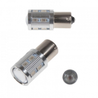 [Led Bau15S Oranžová, 12-24V, 12Smd Samsung + 3W Osram]