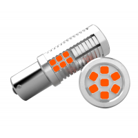 [Led Bau15 Oranžová, 12-24V, 30Led/3030Smd]