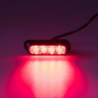 [PREDATOR 4x3W LED, 12-24V, červená, ECE R10]