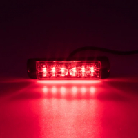 [LINEÁRNA LED 6x5W LED, 12-24V, červená, ECE R10]