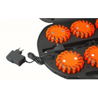 [Výstražné svetlo LED 16LED, oranžové, sada 6 kusov]