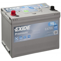 [Batéria EXIDE PREMIUM CARBON 12V 75Ah / 630A EA755]