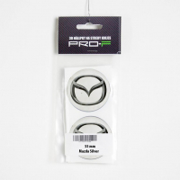 [Nálepka Na Disky 4Ks Logo - Mazda Silver 55Mm]