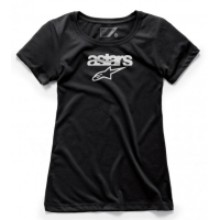 [Dámske čierne tričko HERITAGE BLAZE TEE Alpinestars krátke 1W38-73004 10]