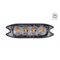 [Výstražné oranžové osvetlenie 4x3W LED R65 R10 12/24V IP67]