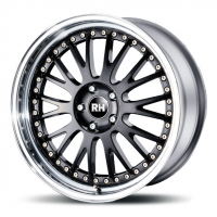 [RH RIMS AN CROSSLINE - BLACK WITH HIGH GLOSS POLISHED LIP]
