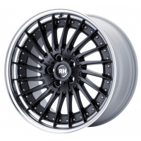 [RH RIMS AZ 20 - BLACK WITH HIGH GLOSS POLISHED LIP]