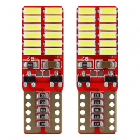 [Led Canbus 24Smd 4014 T10E (W5W) Biela 12V/24V]