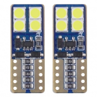 [Led Canbus 8Smd 2835 T10E (W5W) Biela 12V/24V]