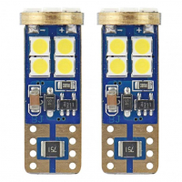 [Led Canbus 12Smd 2835 T10E (W5W) Biela 12V/24V]