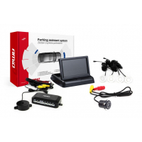 [Asistent parkovania TFT02 4 3" s kamerou HD-307-IR 4-senzorové - biele]