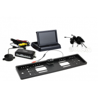 [Asistent parkovania TFT02 4 3" s kamerou HD-402-LED 4-senzorové - biele]