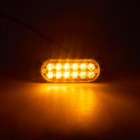 [SLIM externé výstražné LED svetlo, oranžové, 12/24V,12 1W]