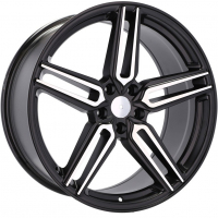 [RACING LINE B1382 MBHM - POLISHED + BLACK HALF MATT]