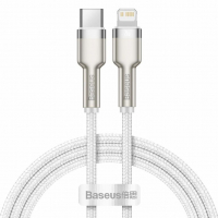 [BASEUS USB-C to Lightning kábel Cafule, PD, 20W, 100 cm biely]