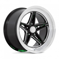 [AMERICAN RACING VINTAGE VN514 GROOVE - GLOSS BLACK W/ DIAMOND CUT LIP]