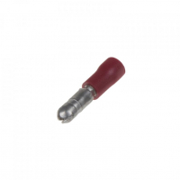 [Zástrčka kruhová 4,0 mm červená, 100 ks]