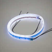 [LED silikonový extra plochý pásek bílý 12 V, 60 cm]