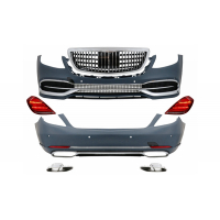 [Konverzná súprava karosérie so zadnými svetlami Full LED sekvenčné dynamické natáčacie svetlá vhodné pre Mercedes triedy S W222 (2013-2017) M-Design]