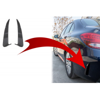 [Klapky zadného nárazníka Bočné lamely vhodné pre Mercedes C Class W205 (2014-2020) Carbon Film]
