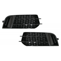 [Bočné mriežky Kryty hmlových svetiel vhodné pre Audi A1 8X (2010-2015) RS1 Design Piano Black]