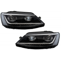 [Predné svetlomety LED DRL vhodné pre VW Jetta Mk6 VI (2011-2017) Dynamické odbočovacie svetlo Xenon Matrix Design]