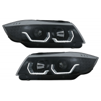 [3D LED svetlomety Angel Eyes vhodné pre BMW radu 3 E90 Limousine E91 Touring (03.2005-08.2008) LHD Black]