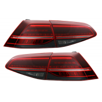 [Full LED zadné svetlá vhodné pre VW Golf 7 & 7.5 VII (2012-2019) Facelift Retrofit G7.5 Look Dynamické sekvenčné natáčacie svetlá Dark Cherry Red]