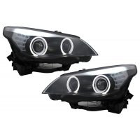 [LED svetlomety Angel Eyes vhodné pre BMW radu 5 E60 E61 (2003-2007) Black LCI Design]