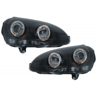 [Predné svetlomety Angel Eyes Dual Halo Ráfiky vhodné pre VW Golf 5 V (2003-2007) LHD alebo RHD Black]