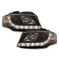 [Predné svetlomety LED DRL DAYLIGHT vhodné pre Audi A3 8P (05.2003-03.2008) Čierna]