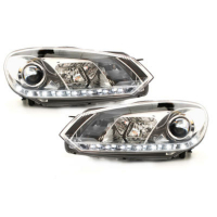 [Predné svetlomety vhodné pre VW GOLF 6 (10.2008-2012) TRU DRL Chrome]
