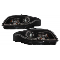 [Predné svetlomety LED DRL vhodné pre Audi A4 B7 (11.2004-03.2008) Čierne]