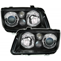 [LED svetlomety Angel Eyes vhodné pre VW Bora (09.1998-07.2005) 2 Halo Rims Black]