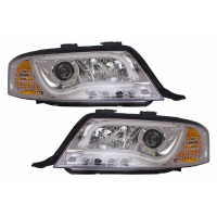 [Svetlomety LED DRL LightBar vhodné pre AUDI A6 4B (1997-09.1999) Chróm]