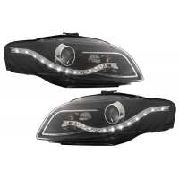 [Predné svetlomety LED DRL DAYLIGHT vhodné pre Audi A4 B7 (11.2004-03.2008) Čierna]