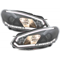 [Predné svetlomety LED DRL vhodné pre VW Golf VI 6 (2008-2012) Black]