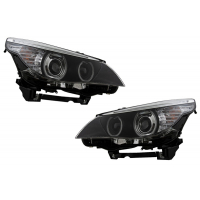[Predné svetlomety CCFL Angel Eyes vhodné pre BMW radu 5 E60 E61 (2003-2004) Dual Projector LCI Look for Xenon D2S]