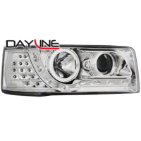 [DAYLINE Predné svetlomety vhodné pre VW Transporter T4 (1990-2003) LED DRL Design Chrome]