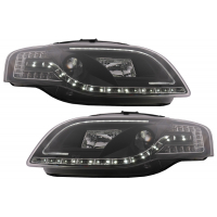 [C LED tubusové svetlomety vhodné pre Audi A4 B7 (11.2004-03.2008) Čierna]