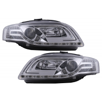 [C LED tubusové svetlomety vhodné pre Audi A4 B7 (11.2004-03.2008) Chrome]